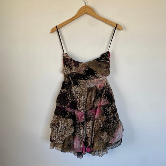 Diane Von Furstenberg Brighton Pleated Mini Dress Size 2 - Picture 8 of 9